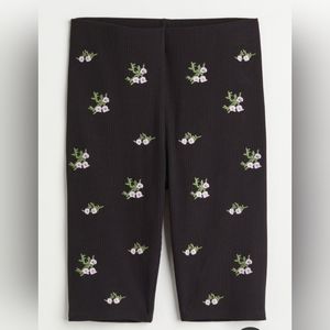 H & M High waisted ribbed bike shorts